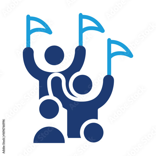 supporter colored icon vector design good for web or mobile app