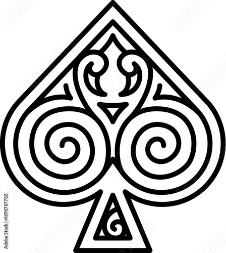 Ace of spade abstract luxury design