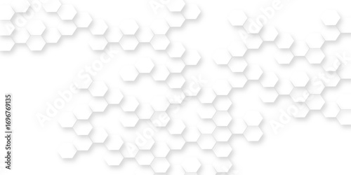 Business concept Clean white hexagon abstract empty smooth geometric hexagon background with geometric pattern creating modern minimal aesthetic for elegant design compositions and branding visuals.
