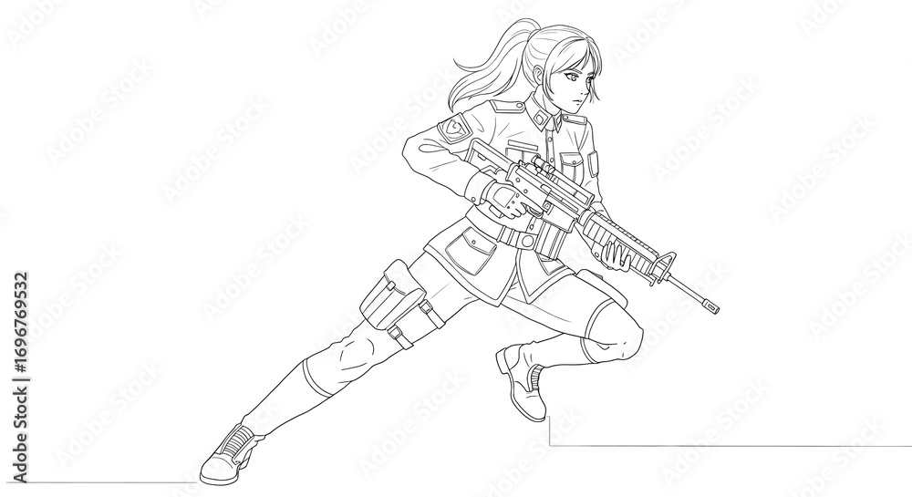 Fototapeta premium Abstract Figure in Motion Particle Dance isolated on transparent background