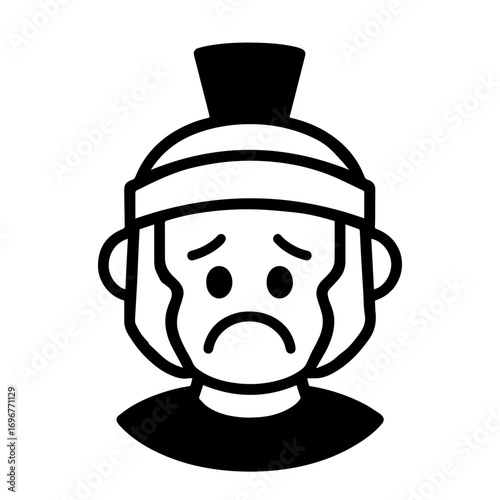 character emotion roman legionary sadness vector on white background
Vector icon character with emotion
