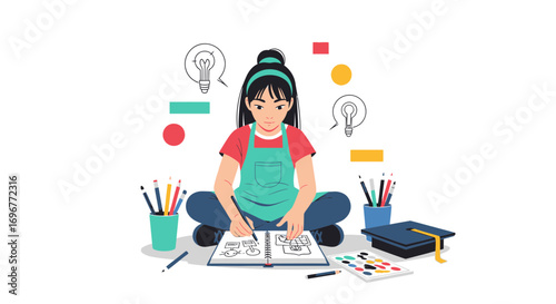 Illustrative Artistic Process Of Drawing: A Creative Study Of Conceptualization
