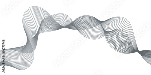 modern and technology concept abstract Elegant flowing wave line pattern with smooth abstract curves creating modern dynamic background design.