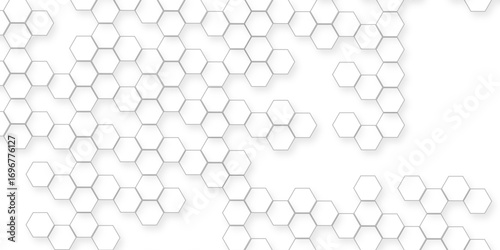 seamless geometric abstract technology and business  Modern white hexagon background with subtle geometric pattern for clean minimal abstract design aesthetics.