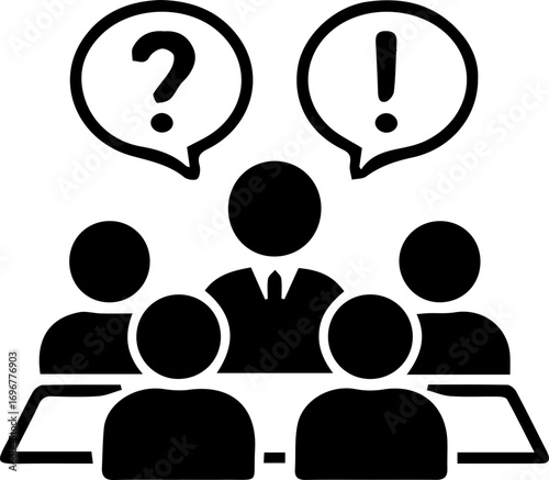 Business Teamwork Confusion and Problem Solving Icon