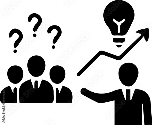 Business Teamwork Confusion and Problem Solving Icon