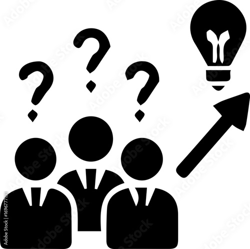 Business Teamwork Confusion and Problem Solving Icon