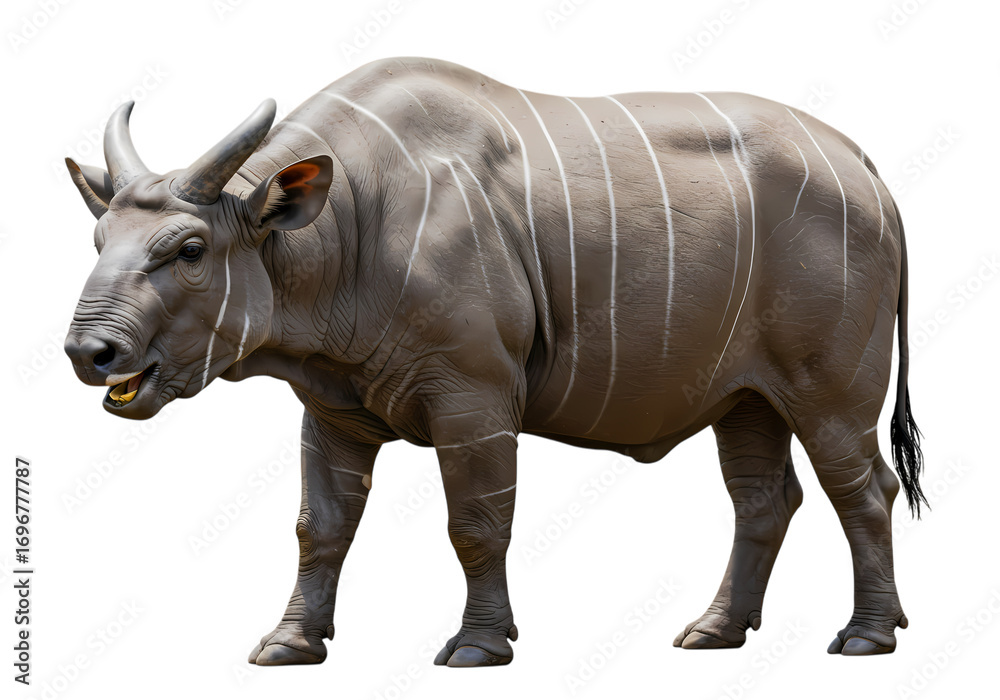 Obraz premium Giant Forest Hog Wildlife Photography African Pig Wild Boar Mammal Animal Portrait Isolated on White Background isolated on transparent background