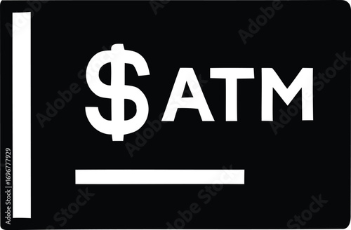 ATM Card Icon Finance and Banking Symbol