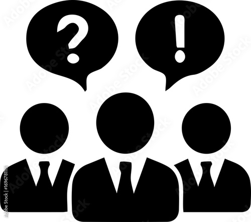 Business Teamwork Confusion and Problem Solving Icon