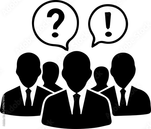 Business Teamwork Confusion and Problem Solving Icon
