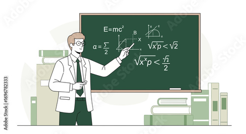 Math Classroom Lesson Demonstrating Equations and Calculations for Educational Purposes