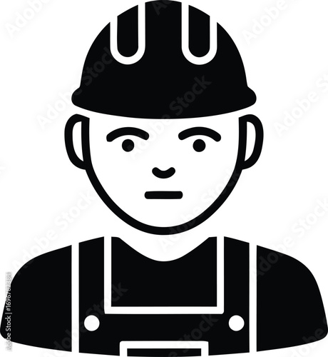 Construction Worker Icon Building and Engineering Professional
