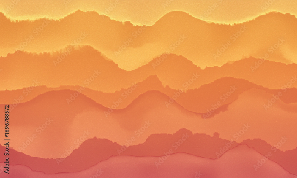 Obraz premium Warm Sunset Iridescent Watercolor Texture