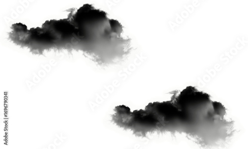 Dark clouds against a black sky abstract background