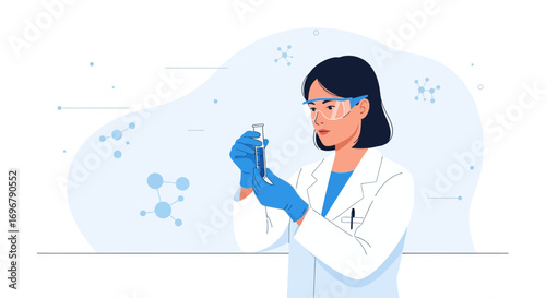 Scientist Conducting Laboratory Experiments in Research Environment and Scientific Innovations