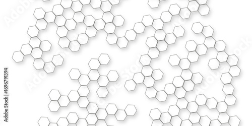 modern geometric white background with various geometric hexagon, Modern white abstract background with smooth soft curves, minimal geometric shapes, clean light texture, elegant futuristic pattern.