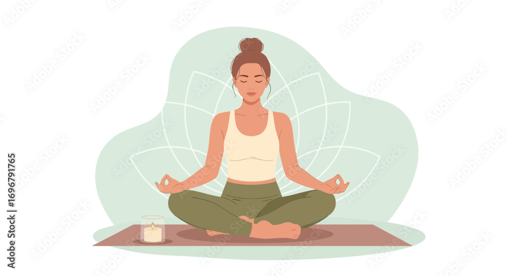 Obraz premium Serene Meditation And Mindfulness Practices For Inner Peace And Healthy Living
