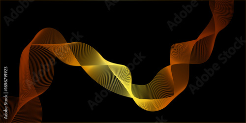 moving and dynamic curved wave or blending line as abstract background, abstract wavy purification air curve wind cyberspace flow neon light effect wave or blending line.