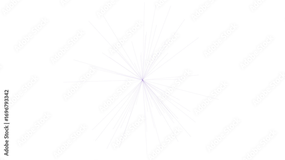 Naklejka premium Abstract explosion of tiny purple dots radiating outwards from a central point, isolated on transparent background