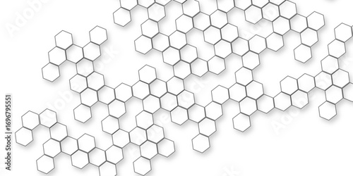 modern geometric white background with various geometric hexagon, Modern white abstract background with smooth soft curves, minimal geometric shapes, clean light texture, elegant futuristic pattern.
