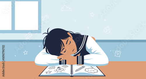 Student Drowsiness: A Visualization Of Exhaustion And Overwhelment In Education, Daily Struggles.