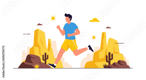 Running Through A Desert Landscape: An Energetic Depiction Of Exercise And Activity