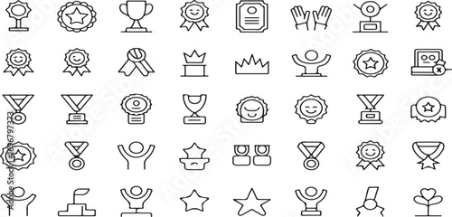 award icons, trophy icons, achievement icons, recognition icons, success icons, victory icons, prize icons, medal icons, star icons, winner icons, cup icons, ribbon icons, championship icons, reward i