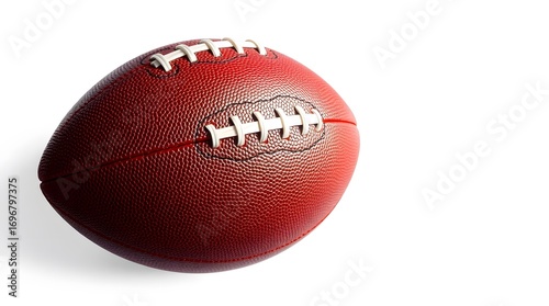 american football isolated on white