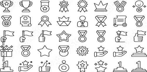 trophy icons, award icons, success icons, recognition icons, celebration icons, prize icons, medal icons, star icons, achievement icons, victory icons, cup icons, ribbon icons, winner icons, competiti
