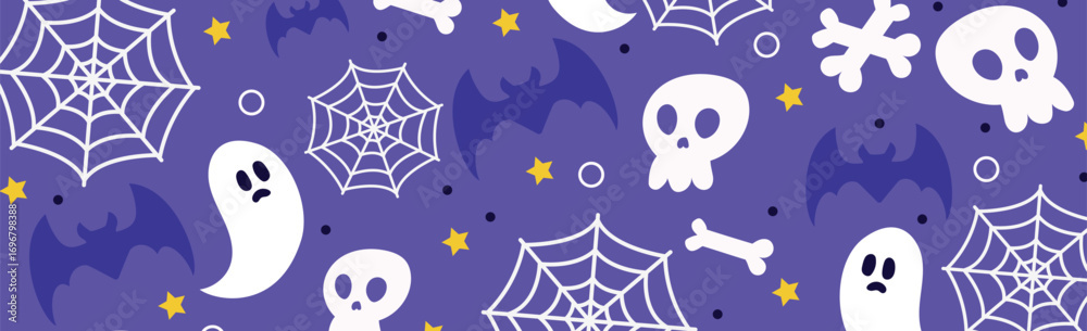 Fototapeta premium Colorful pattern background for the holiday halloween - Vector illustration