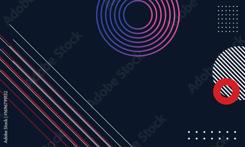Modern circle line abstract colorful design for  cover design, website, banner, flyer,