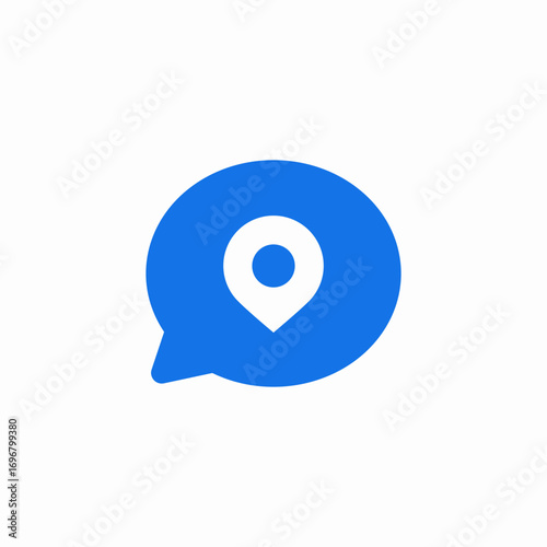 chat location send icon sign vector