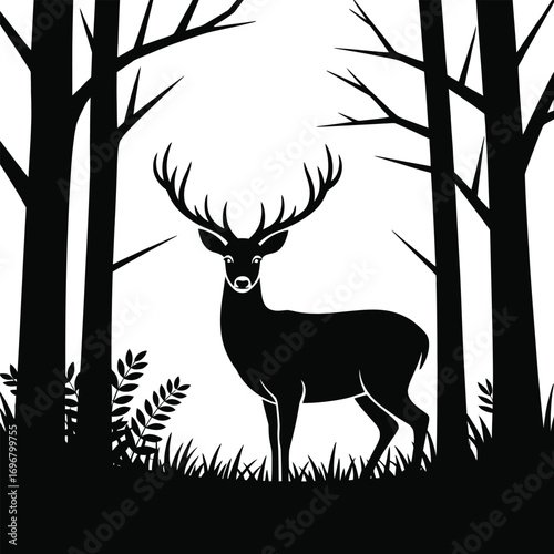 silhouette of a deer