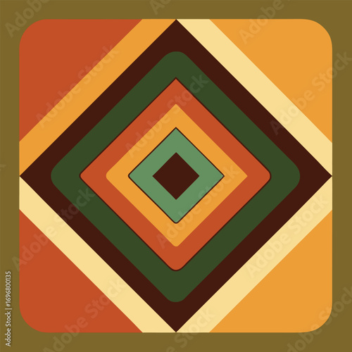 Geometric Pattern Design Autumn Colors Abstract Background Image geometric pattern