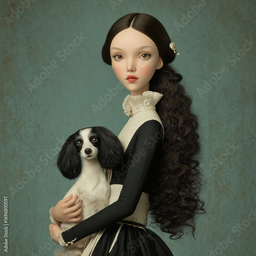 woman with dog