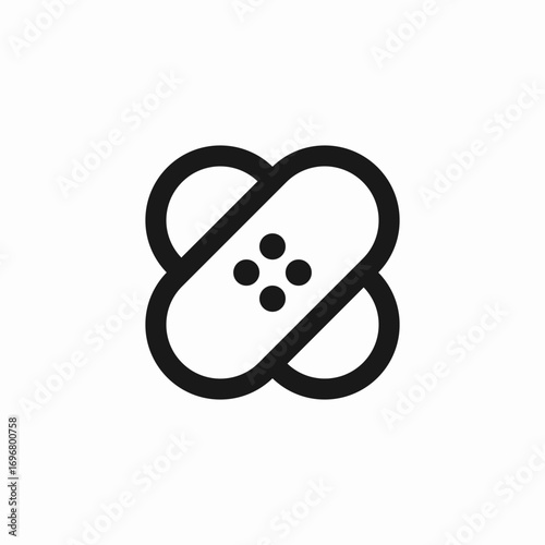 medical patch icon sign vector