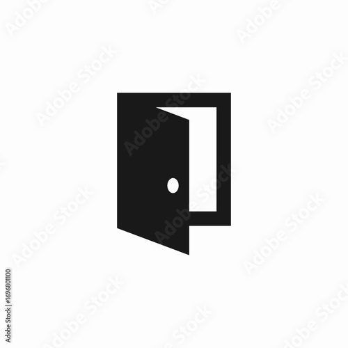 open door entry icon sign vector