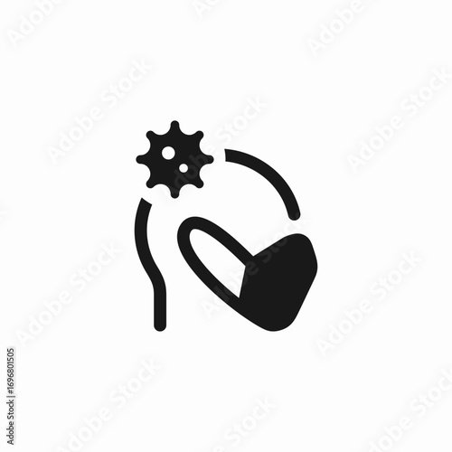 pandemic virus mask icon sign vector