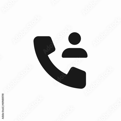 phone call contact icon sign vector
