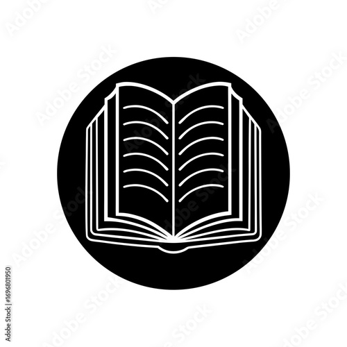 e learning module book monotone icon 