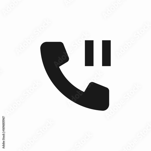 phone call pause icon sign vector
