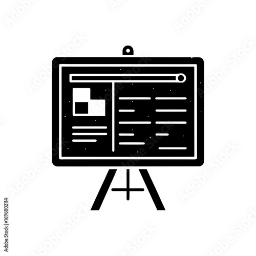 project management board monotone icon 