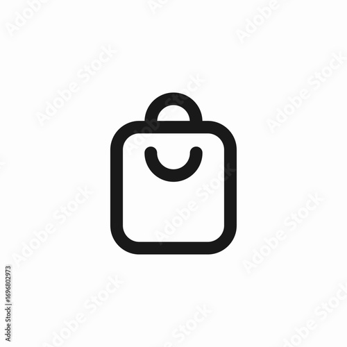 shopping bag store icon sign vector