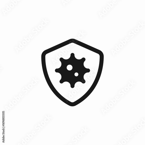 virus protection icon sign vector