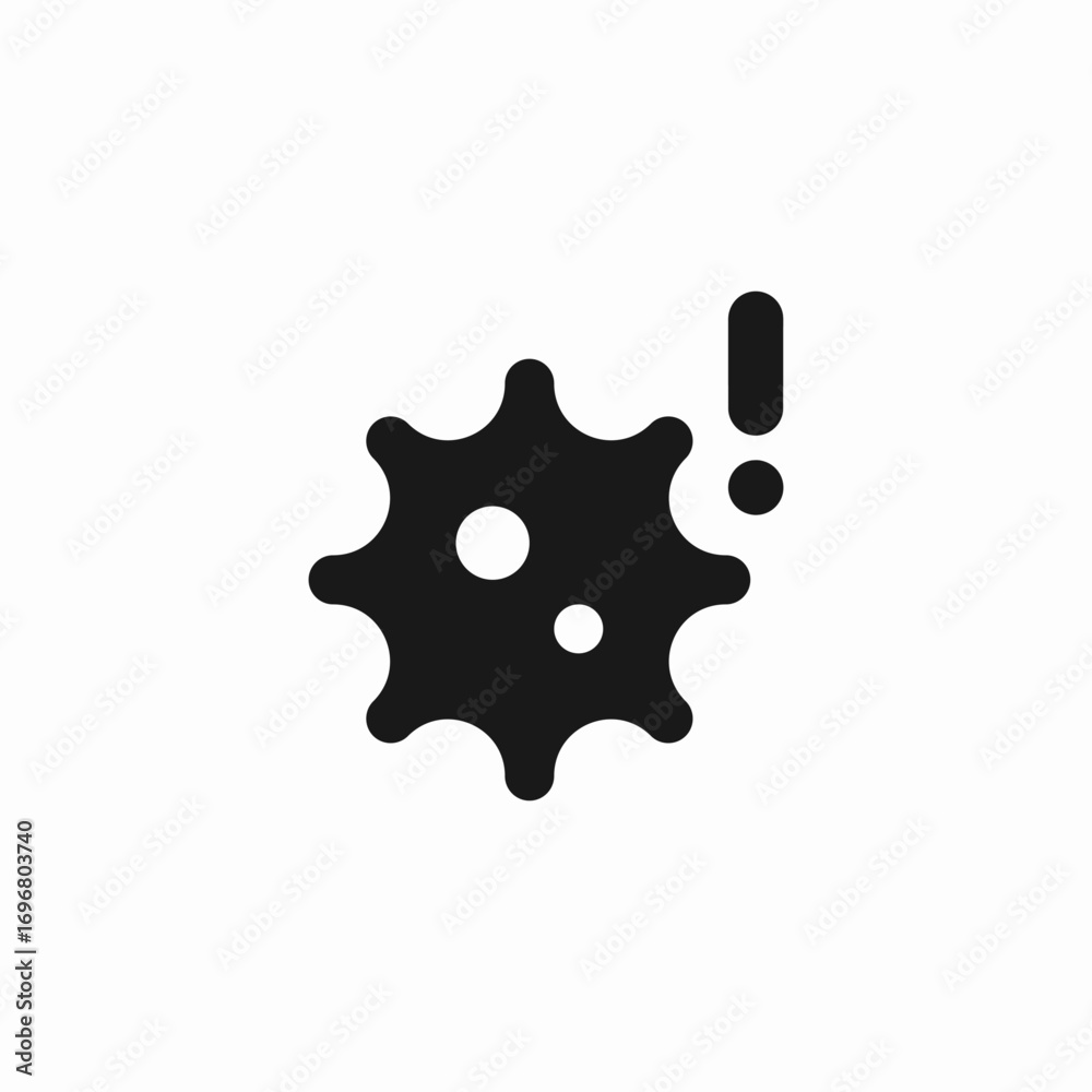 Obraz premium warning virus pandemic icon sign vector
