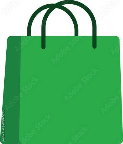 Blank paper shopping bags with handles, perfect for retail, gift, and merchandise packaging, isolated on a white background