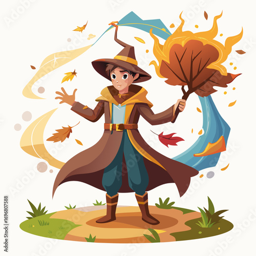 Young Wizard Autumn Magic Spell