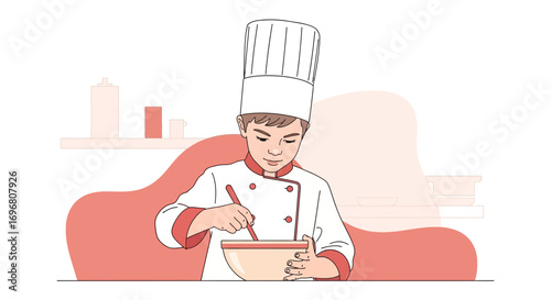 Young Chef's Passion: Mixing Ingredients Into The Perfect Culinary Creation