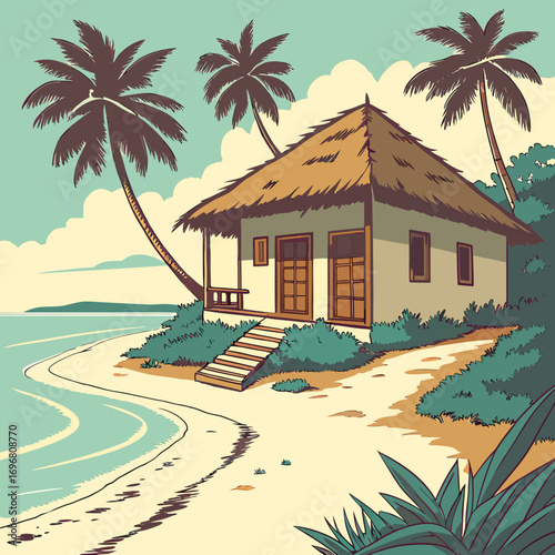 tropical beach resort